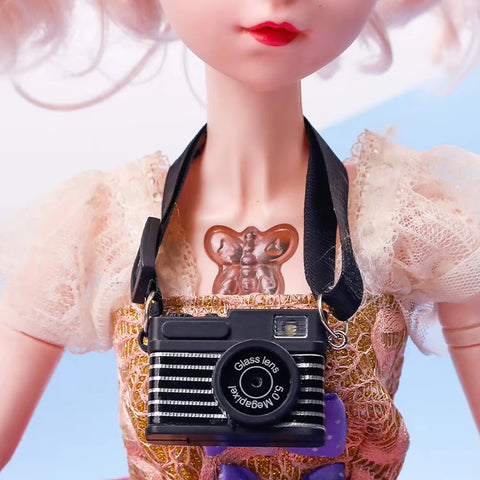 17cm Mini Doll'S Clothes Outfit Accessories For Labubu V1 V2 V3 Striped overalls hats glasses shoes Cool handsome Clothing Gift