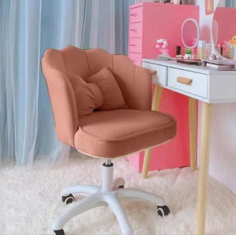 Office Chair Cute Petal Desk Chair, Modern Fabric Home Butterfly Chairs Height Adjustable Chair Makeup Chairs Computer Chairs