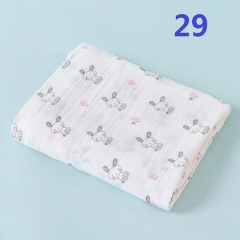 29 Designs Super Soft Cotton Muslin Baby Swaddle Blanket Skin-friendly Newborn Swaddle Wrap Baby Bedding Sheet Swaddle Blanket