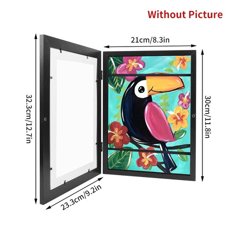 Kids Art Frames Kids Artwork Flip Frame Changeable for Picture Display Children School Drawing Projects Storage Hanging Decor