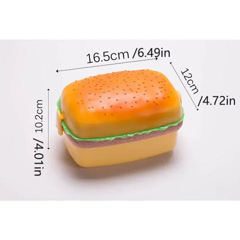 1PC Creative Hamburger Plastic Lunch Box Cute Cookie Shape Bento Box Lunch Box Students Cartoon Children BentoBox Tableware