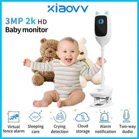 4MP 2K WiFi indoor high-definition crying detection baby monitor full-color night vision 360 degree rotating network camera