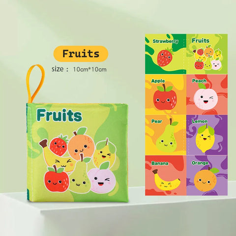 Visual Stimulus Cloth Book Montessori Early Educational Toys Kids Cartoon Toddlers Activity Fabric Books For Babies Gift