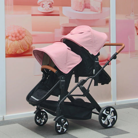 2025 NEW Twin stroller 3in1 with car seat trolley baby carriage Double Baby stroller for two children Foldable Lightweight