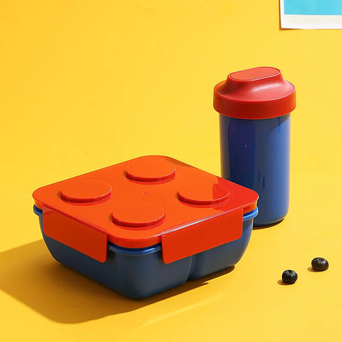 Portable Sealed Lunch Box Color Building Blocks Splicing Children's Student Bento Box Picnic Fruit Salad Food Storage Container