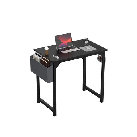 JHK Computer Desk Writing Study Office Gaming Table Modern Simple Style Compact with Side Bag Headphone Hook Easy Assembly