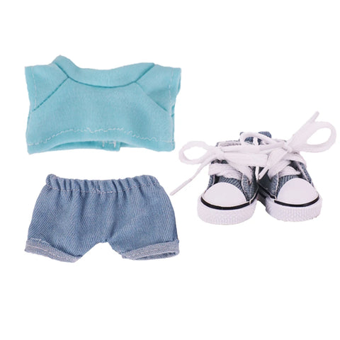 Doll Clothes Set For labubu 17cm Plush Doll Accessories Girl's Toys Birthday And Christmas Gifts