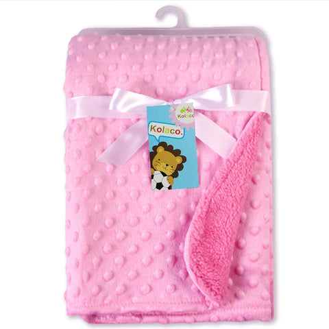 Baby Blanket & Swaddling Newborn Thermal Soft Fleece Blanket Winter Solid Bedding Set Cotton Quilt Infant Bedding Swaddle Wrap